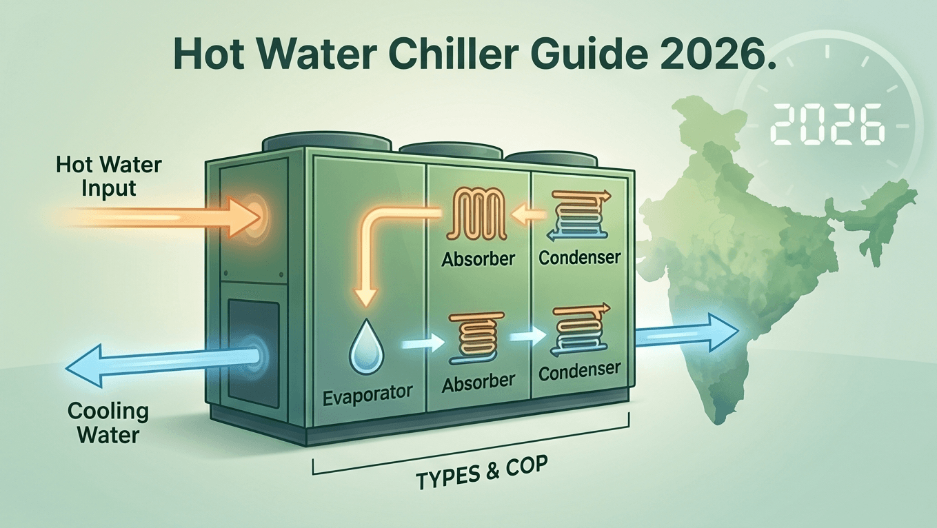Hot Water Chiller: Complete Guide How It Works, Types, COP and Cost in India (2026)