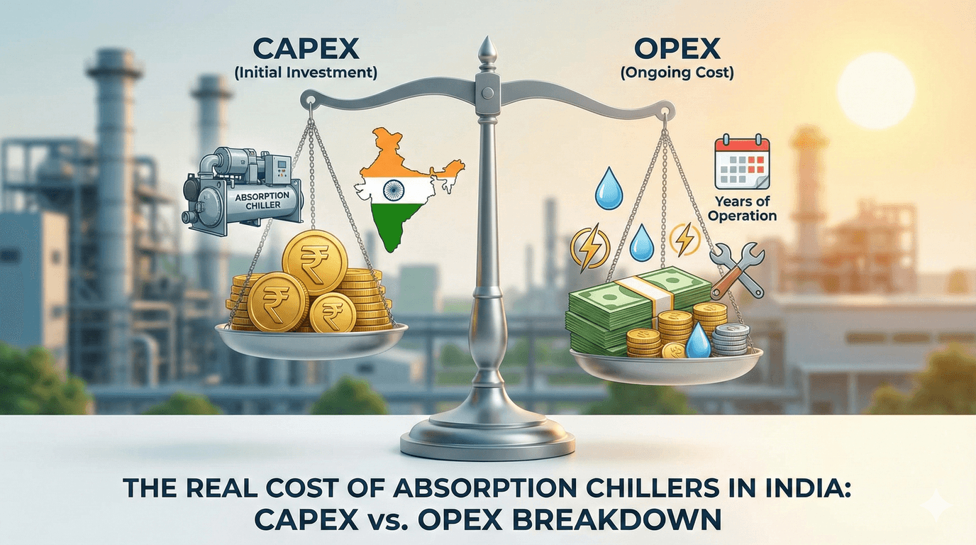 The Real Cost of Absorption Chillers in India: CAPEX vs. OPEX Breakdown