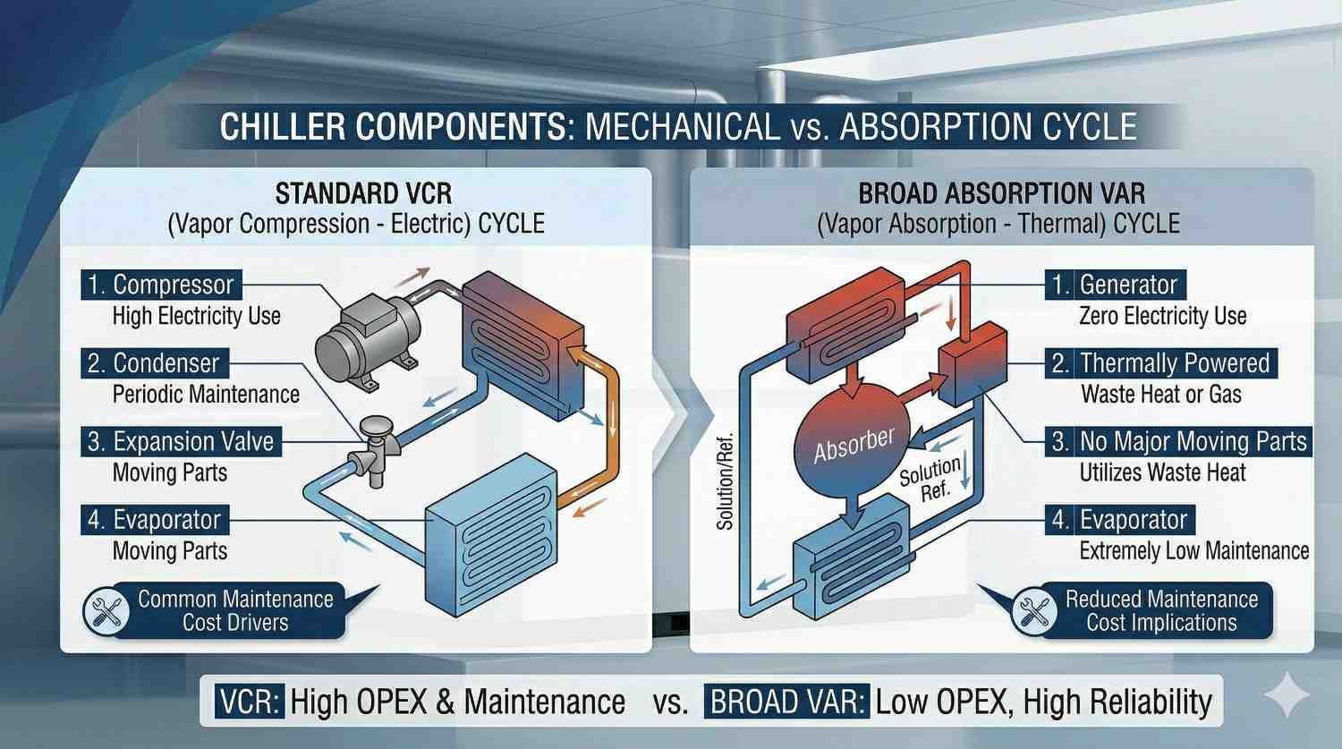 What Are the 4 Components of a Chiller  And How Absorption Chillers Simplify the Equation?