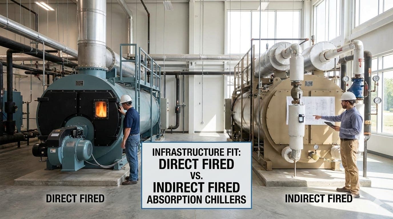 Direct Fired vs. Indirect Fired Absorption Chillers: Which Fits Your Infrastructure?