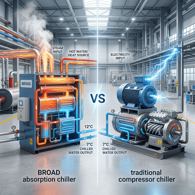 Absorption Chiller vs Compressor Chiller: A Side-by-Side Cost and Efficiency Comparison