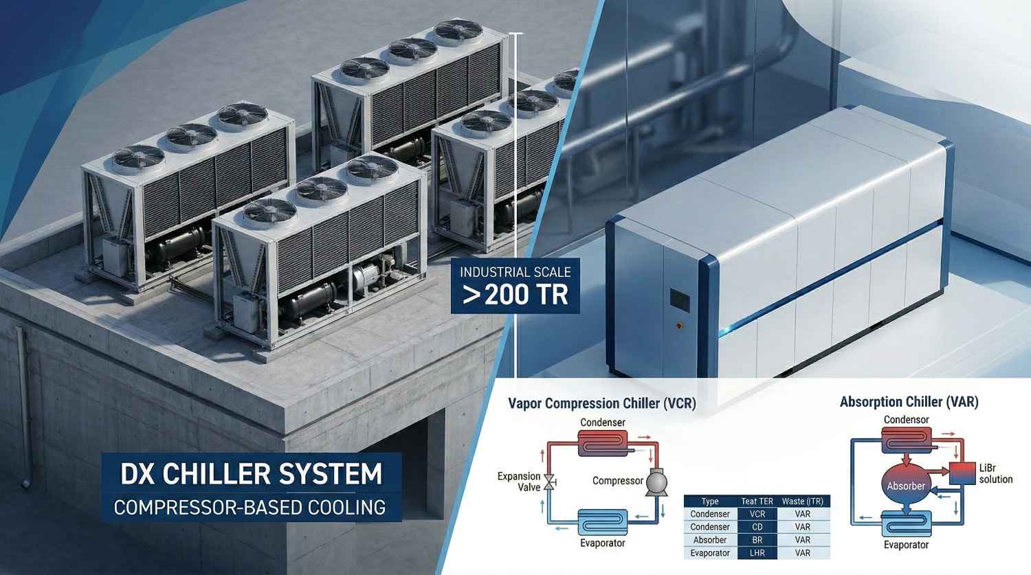 DX Chiller vs Absorption Chiller: Which Cooling System Makes More Sense for Your Facility?